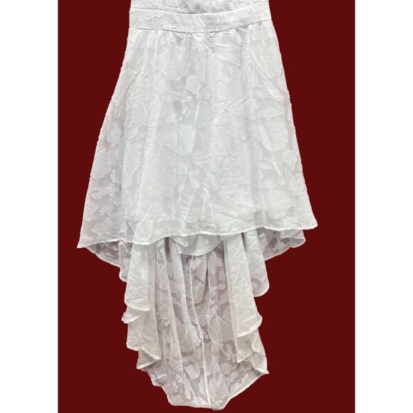 Rue 21 - Women's Summer Sleeveless High Low Hem Ruffle Floral Dress - White - 3X - Picture 14 of 16